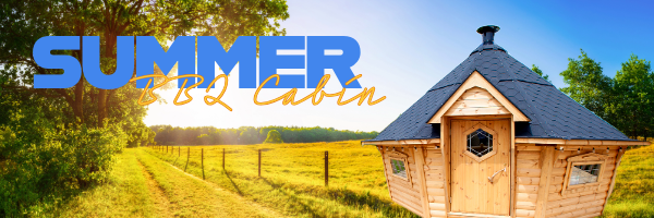 A BBQ Cabin in the summer season.