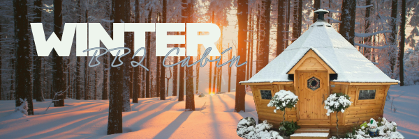 A BBQ Cabin in the winter season.