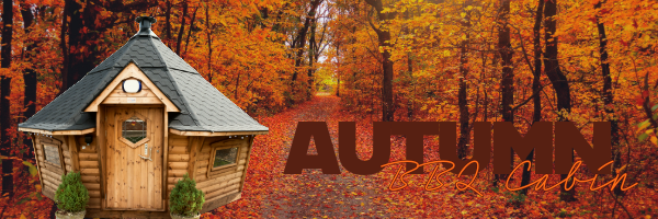 A BBQ Cabin in the autumn season.