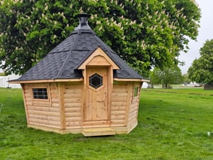 An example BBQ Cabin used at a show in Cheshire.