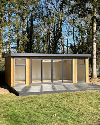 An empty year-round finished garden building, ready to be styled in any way.