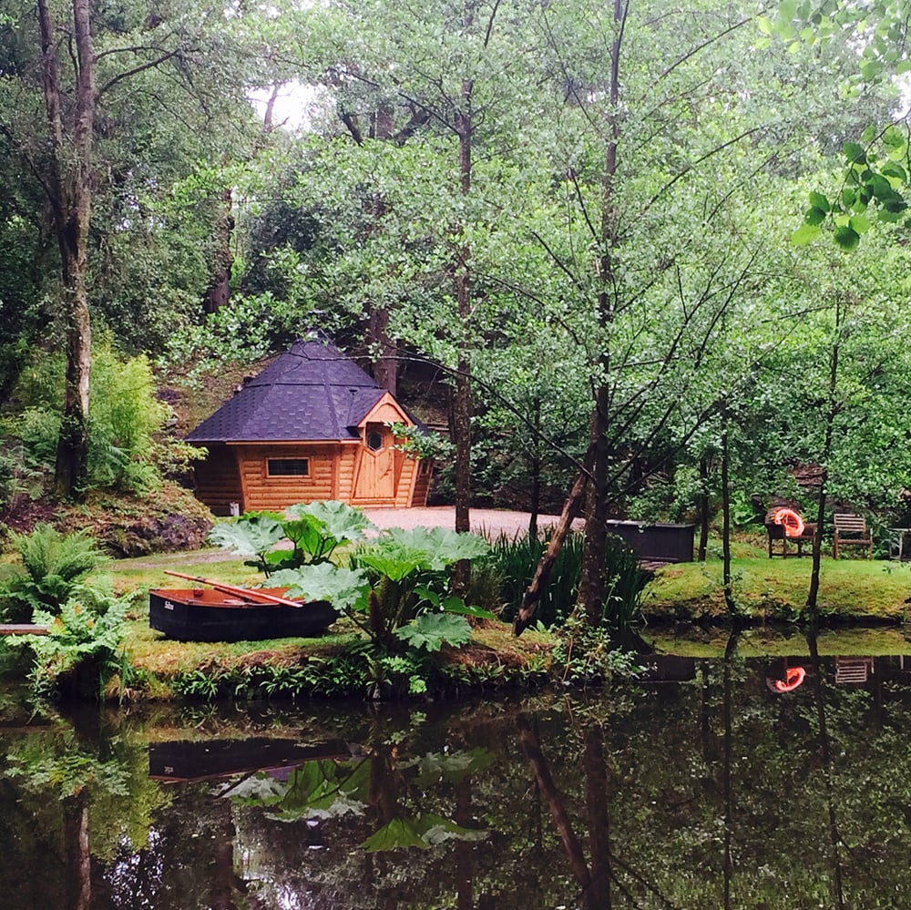 A secluded BBQ Cabin in the woods.