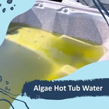 A hot tub with a green algae water problem.