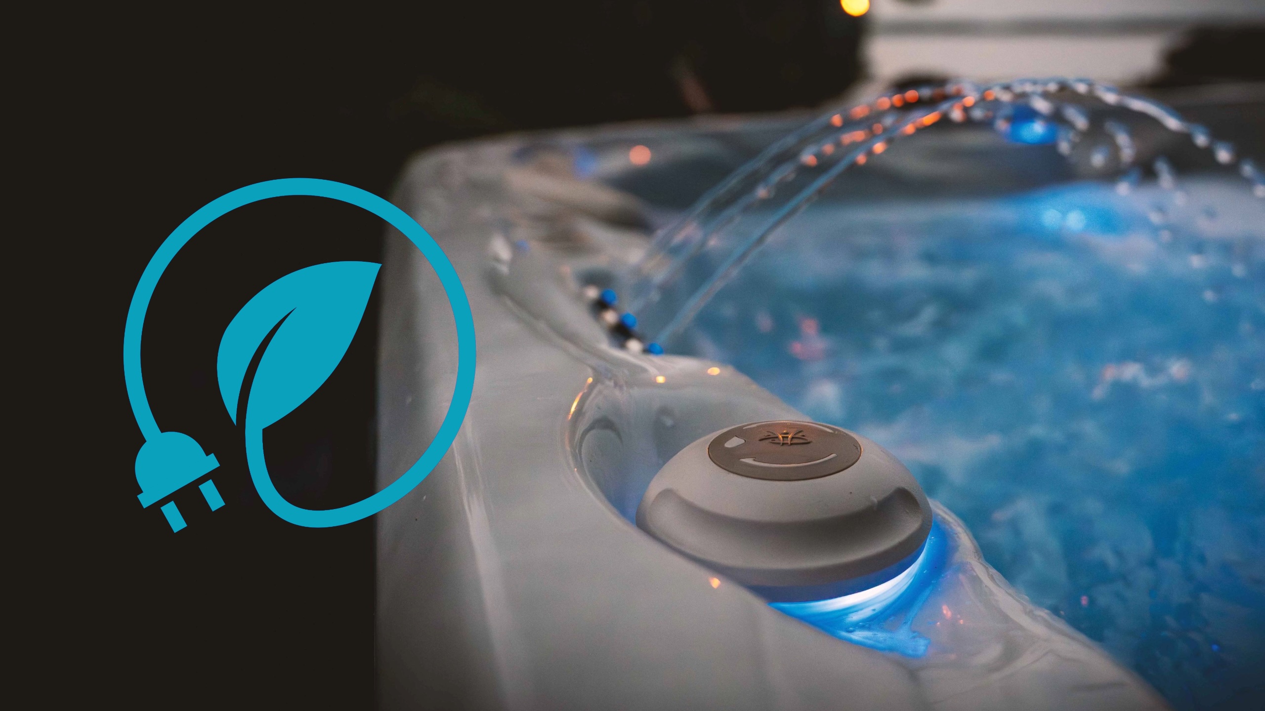 A hot tub that is saving money by following energy saving tips. 