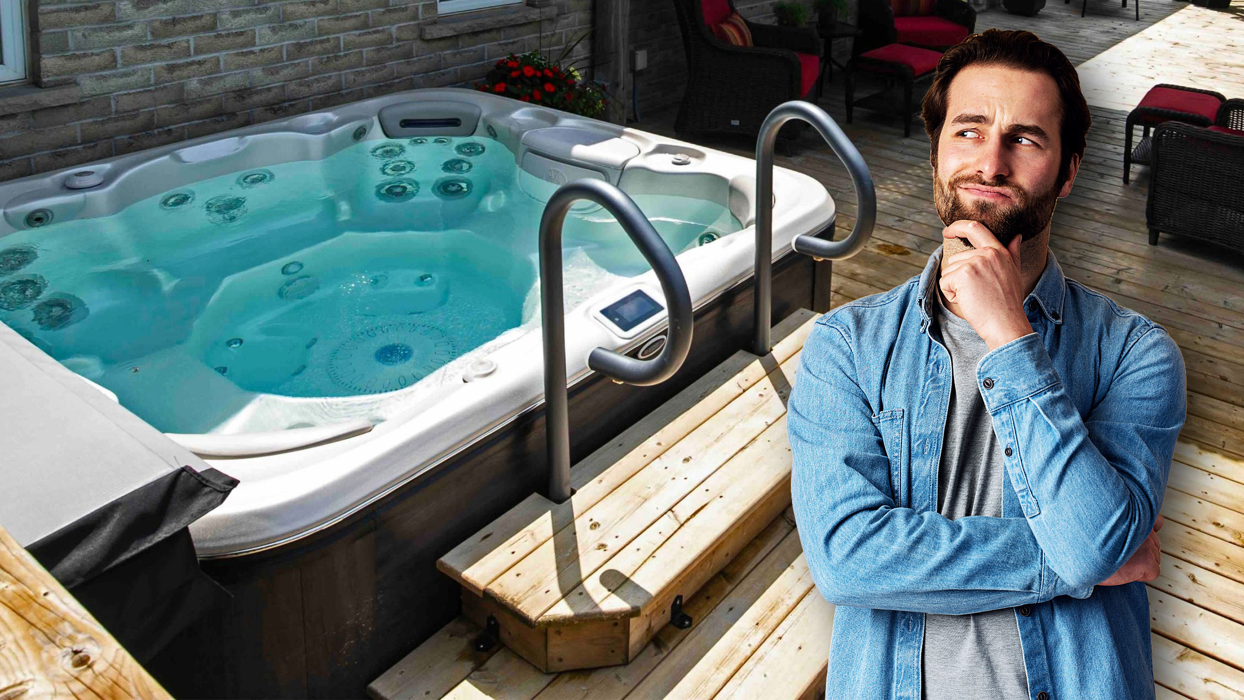 A person is confused over hot tub water care, but will read this hot tub water troubleshooting guide to help. 